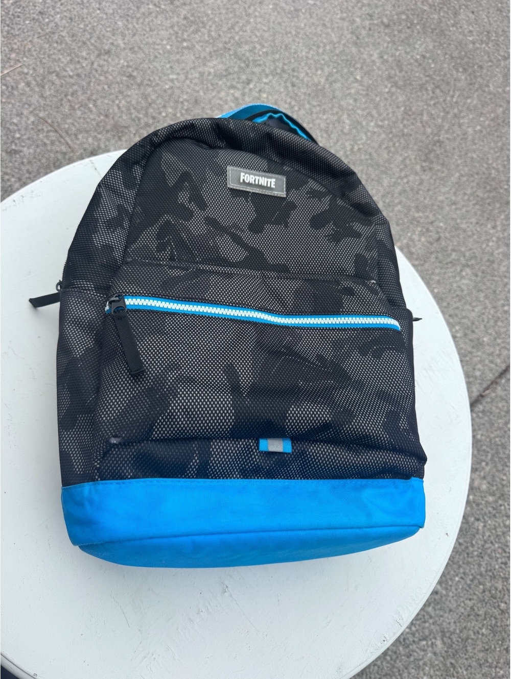 Fortnite Backpack Black Blue Gaming School Bag Llama Mesh Youth Kids